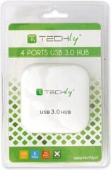 Techly Hub USB 3.0 Super-Speed, 4 ports, white hinta ja tiedot | Adapterit | hobbyhall.fi