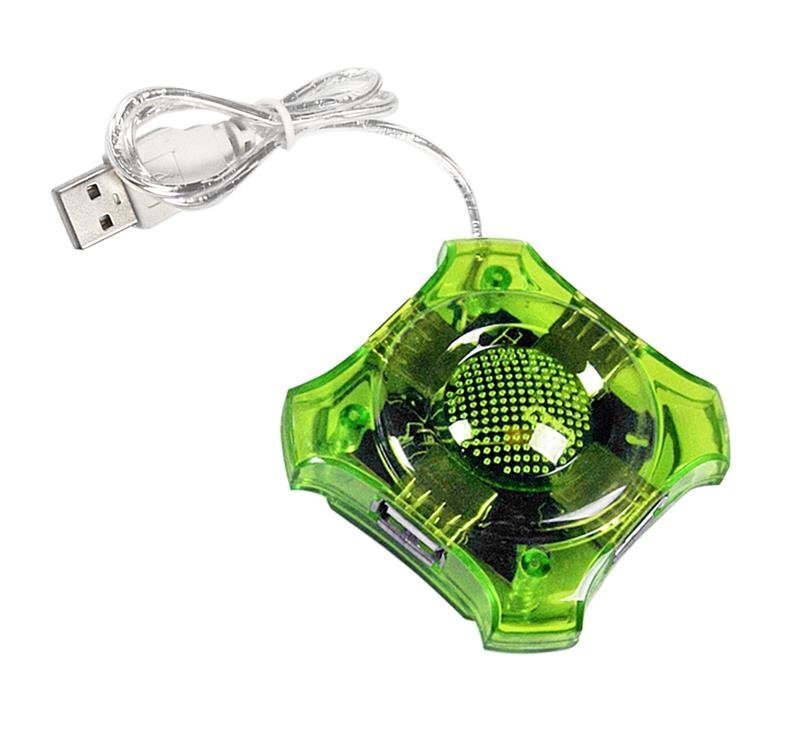 Splitter Esperanza 4 liitäntää EA150G USB2.0 STAR, vihreä. hinta ja tiedot | Adapterit | hobbyhall.fi