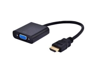 Gembird-adapteri HDMI-A(M) -> VGA (F) + ääni, kaapelilla, musta hinta ja tiedot | Gembird Tietokoneiden lisävarusteet | hobbyhall.fi