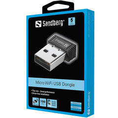 SANDBERG Micro WiFi USB Dongle hinta ja tiedot | Adapterit | hobbyhall.fi