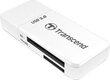MEMORY READER FLASH USB3.1/WHITE TS-RDF5W TRANSCEND hinta ja tiedot | Adapterit | hobbyhall.fi
