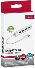 Speedlink USB-keskitin Snappy Slim 4-porttinen USB 2.0 Passiivinen, valkoinen (SL-140000-WE) hinta ja tiedot | Adapterit | hobbyhall.fi