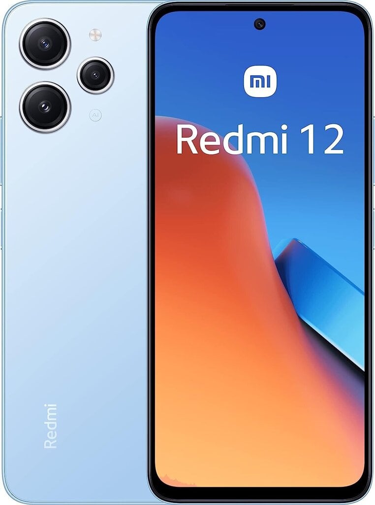 Xiaomi Redmi 12 4/128GB Sky Blue MZB0ECYEU hinta ja tiedot | Matkapuhelimet | hobbyhall.fi