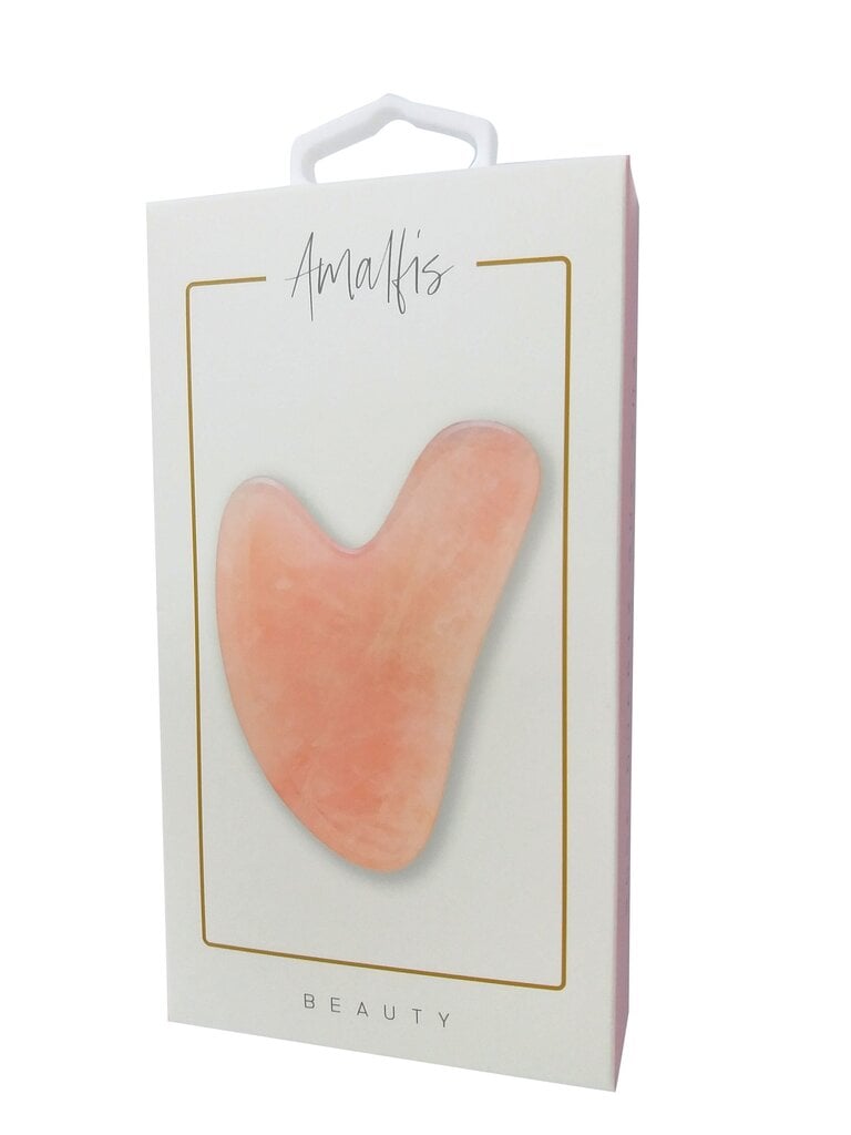 Amalfis Gua Sha Rosa Quartz Stone hinta ja tiedot | Kasvojen puhdistus- ja hierontalaitteet | hobbyhall.fi