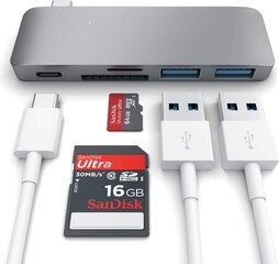 Satechi Satechi USB-C Pass Through USB Hub - 3-in-1 USB hub, ST-TCUPM hinta ja tiedot | Adapterit | hobbyhall.fi