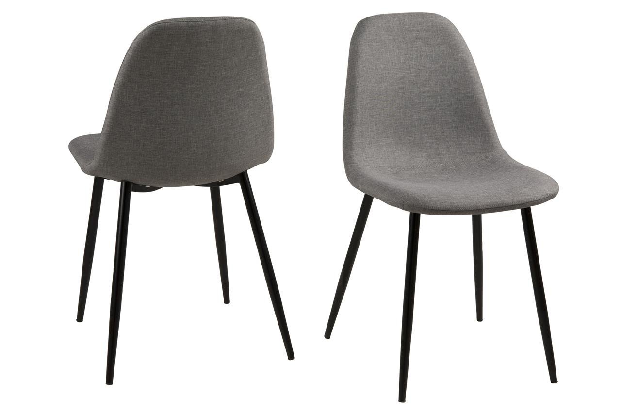 4 tuolin sarja Wilma, tummanharmaa/musta hinta ja tiedot | Ruokapöydän tuolit | hobbyhall.fi