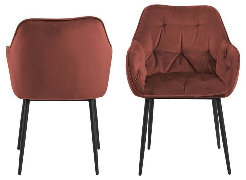 2 tuolin setti Brooke, punainen hinta ja tiedot | Ruokapöydän tuolit | hobbyhall.fi