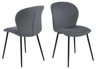 2 tuolin setti Evelyn, harmaa hinta ja tiedot | Ruokapöydän tuolit | hobbyhall.fi