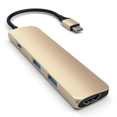 Satechi Satechi Slim USB-C MultiPort Adapter with 4K HDMI Video Output and 2 USB 3.0 Ports USB hub hinta ja tiedot | Satechi Tietokoneiden lisävarusteet | hobbyhall.fi