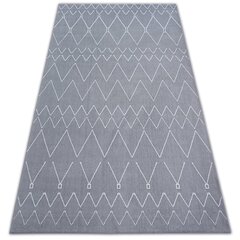 SENSE Micro 81249 ZIGZAG ETNO -matto, hopea/valkoinen hinta ja tiedot | Isot matot | hobbyhall.fi
