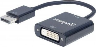 Manhattan DisplayPort 1.2a / DVI-D 24+1, 23cm hinta ja tiedot | Adapterit | hobbyhall.fi