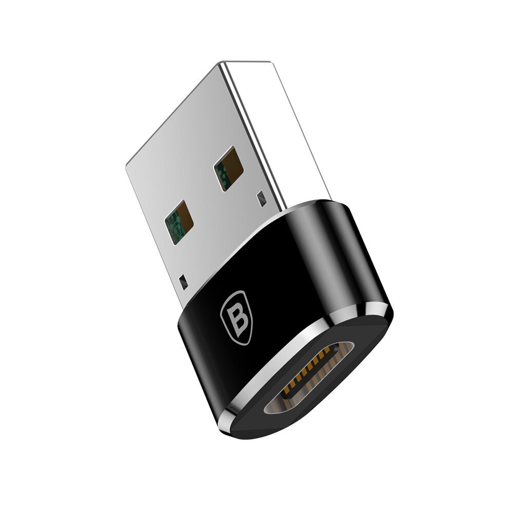 Baseus Yleiskäyttöinen OTG-sovitin CAAOTG-01, USB 3.0 C-type 3.1, musta hinta ja tiedot | Adapterit | hobbyhall.fi