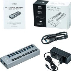 ITEC U3CHARGEHUB10 hinta ja tiedot | Adapterit | hobbyhall.fi