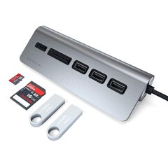 Satechi USB-C hubi + muistinkortinlukija hinta ja tiedot | Satechi Tietokoneet ja pelaaminen | hobbyhall.fi