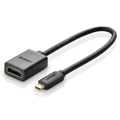 Videosovitin Ugreen micro HDMI - HDMI, 20 cm, musta hinta ja tiedot | Adapterit | hobbyhall.fi