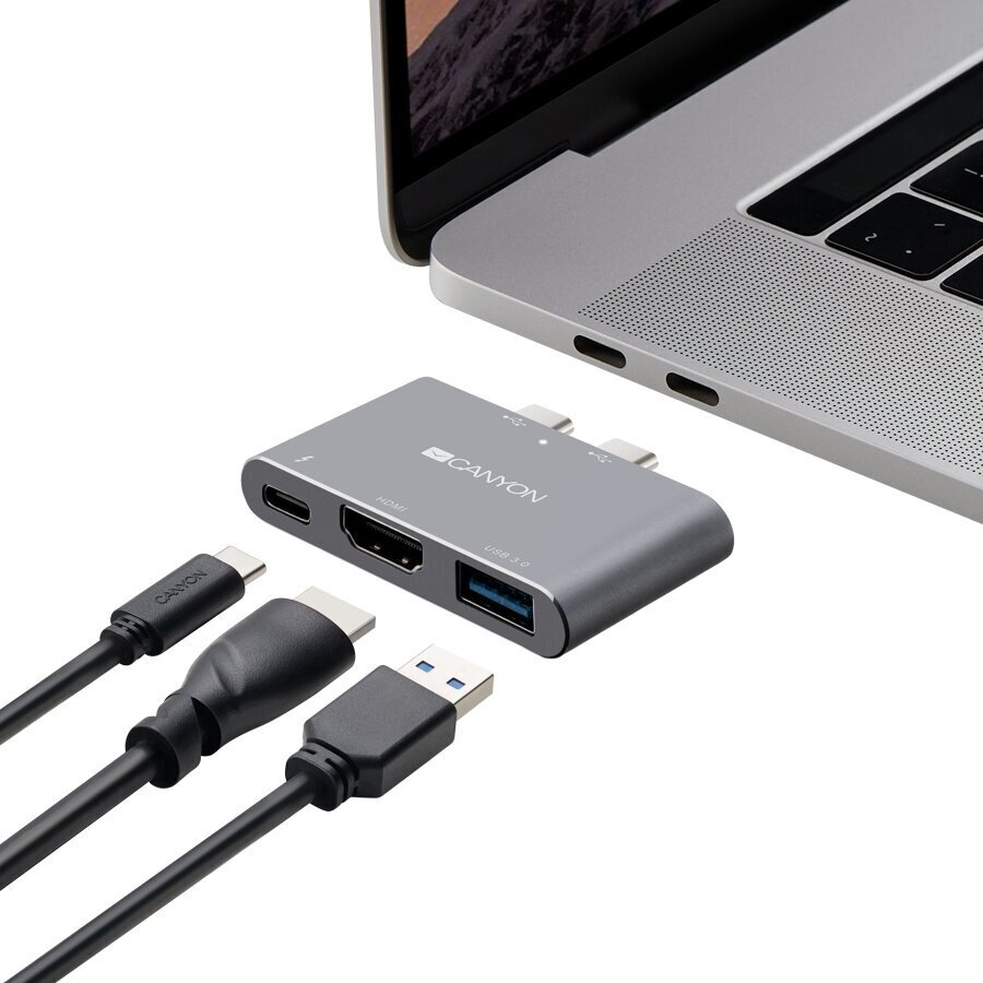 Canyon-telakka 3in1 Thunderbolt 3 (CNS-TDS01DG) hinta ja tiedot | Adapterit | hobbyhall.fi