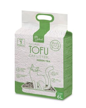 Kissanhiekka vihreällä teeuutteella Velvet Paw Tofu, 6 l hinta ja tiedot | Kissanhiekka | hobbyhall.fi