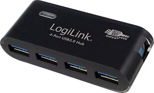 LogiLink Logilink, USB 3.0 HUB 4-port, incl. 3, hinta ja tiedot | Adapterit | hobbyhall.fi