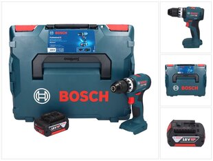 Bosch GSB 18V-45 akkuiskuporakone 18 V 45 Nm + 1x akku 5,0 Ah + L-Boxx - ilman laturia hinta ja tiedot | Akkuporakoneet ja ruuvinvääntimet | hobbyhall.fi