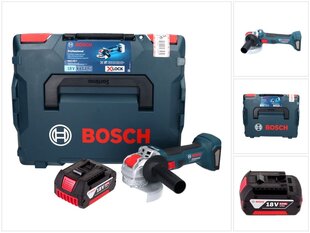 Bosch GWX 18V-7 Professional kulmahiomakone 18 V 125 mm X-LOCK + 1x akku 5,0 Ah + L-Boxx - ilman laturia hinta ja tiedot | Hiomakoneet | hobbyhall.fi