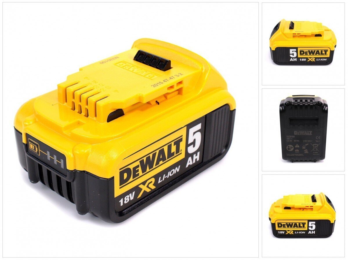 Dewalt Akku DCB 184 Akku 18 V 5 Ah / 5000 mAh XR Li-Ion hinta ja tiedot | Akkuporakoneet ja ruuvinvääntimet | hobbyhall.fi