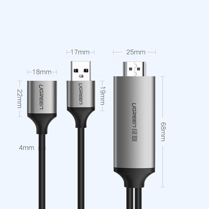 Videokaapeli Ugreen USB-HDMI / sovitin hinta ja tiedot | Adapterit | hobbyhall.fi