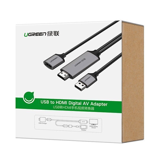 Videokaapeli Ugreen USB-HDMI / sovitin hinta ja tiedot | Adapterit | hobbyhall.fi