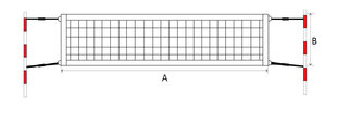 Rantatennisverkko Pokorny Econom 9,5x1m 40x40x2mm hinta ja tiedot | POKORNY-SITE Urheiluvälineet | hobbyhall.fi