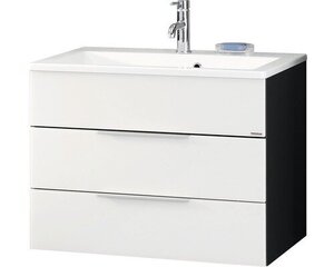 Kylpyhuoneen alakaappi Fackelmann Kara 2S, tummanharmaa/valkoinen hinta ja tiedot | Kylpyhuonekaapit | hobbyhall.fi