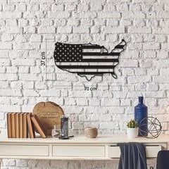 Metallinen seinäkoriste American Flag hinta ja tiedot | Sisustustuotteet | hobbyhall.fi