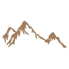 Metallinen seinäkoriste Mountain Copper, 70x30 cm hinta ja tiedot | Sisustustuotteet | hobbyhall.fi