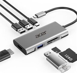 Acer Docking Station 7in1 Type C dongle 1xHDMI, 3xUSB 3.0, 1xSD hinta ja tiedot | Adapterit | hobbyhall.fi