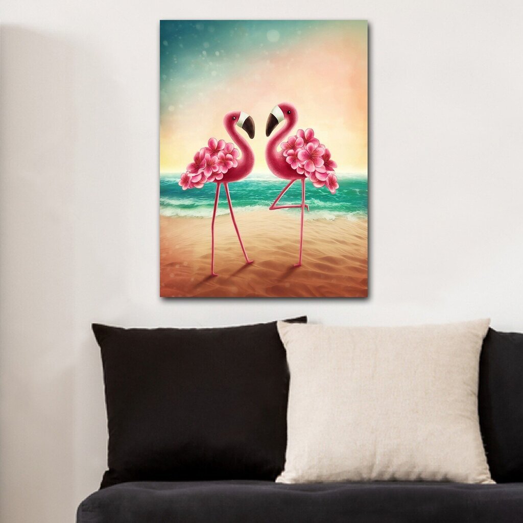 Sisustustaulu Flamingot hinta ja tiedot | Taulut | hobbyhall.fi