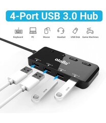 USB 3.0 -keskitin, 4 liitäntää, Atolla. hinta ja tiedot | Adapterit | hobbyhall.fi