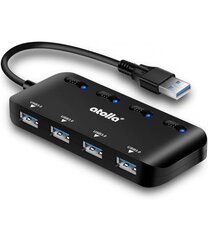 USB 3.0 -keskitin, 4 liitäntää, Atolla. hinta ja tiedot | Adapterit | hobbyhall.fi