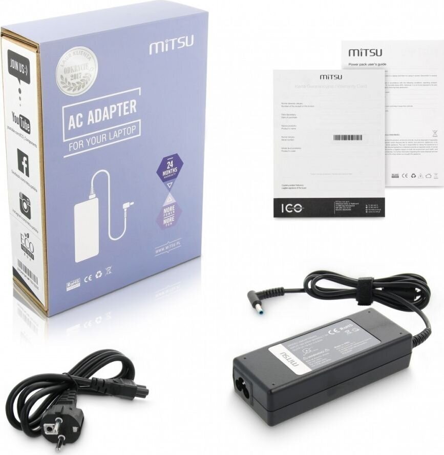 Mitsu 19.5V, 4.62A, 90W hinta ja tiedot | Kannettavien tietokoneiden laturit | hobbyhall.fi