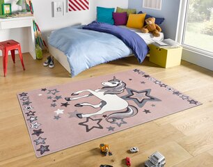 Hanse Home lasten matto Unicorn Dream, pinkki, 160x230 cm hinta ja tiedot | Isot matot | hobbyhall.fi