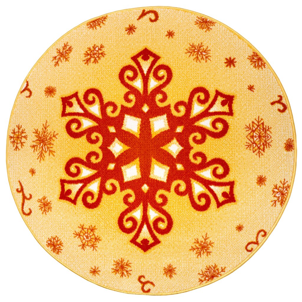 Hanse Home lasten matto Christmas Snowflake, keltainen, 80 cm hinta ja tiedot | Isot matot | hobbyhall.fi