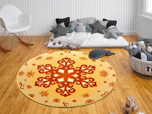 Hanse Home lasten matto Christmas Snowflake, keltainen, 80 cm hinta ja tiedot | Isot matot | hobbyhall.fi
