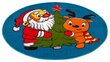 Hanse Home lasten matto Santa and Rudolph, sininen, 80 cm hinta ja tiedot | Isot matot | hobbyhall.fi
