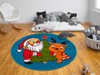 Hanse Home lasten matto Santa and Rudolph, sininen, 80 cm hinta ja tiedot | Isot matot | hobbyhall.fi