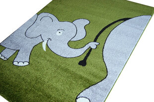 Elefantti-matto 125 cm x 170 cm, Vihreän värinen hinta ja tiedot | Isot matot | hobbyhall.fi