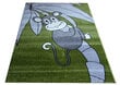 Monkey, 125 cm x 170 cm, vihreän värinen lasten matto hinta ja tiedot | Isot matot | hobbyhall.fi