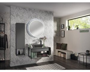 Kylpyhuonekaappi Fackelmann New York 1S, harmaa hinta ja tiedot | Kylpyhuonekaapit | hobbyhall.fi