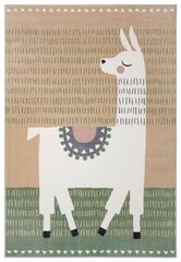 Hanse Home lastenhuoneen matto Alpaca Dolly, ruskeanvihreä, 80x150 cm hinta ja tiedot | Isot matot | hobbyhall.fi