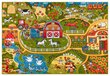 Hanse Home lasten matto Farm Living, vihreä, 80x150 cm hinta ja tiedot | Isot matot | hobbyhall.fi