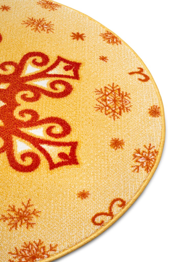 Hanse Home lasten matto Christmas Snowflake, keltainen, 133 cm hinta ja tiedot | Isot matot | hobbyhall.fi