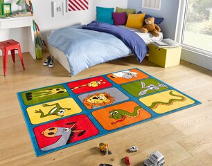 Hanse Home lasten matto Zoo Buddies, sininen, 120x170 cm hinta ja tiedot | Isot matot | hobbyhall.fi