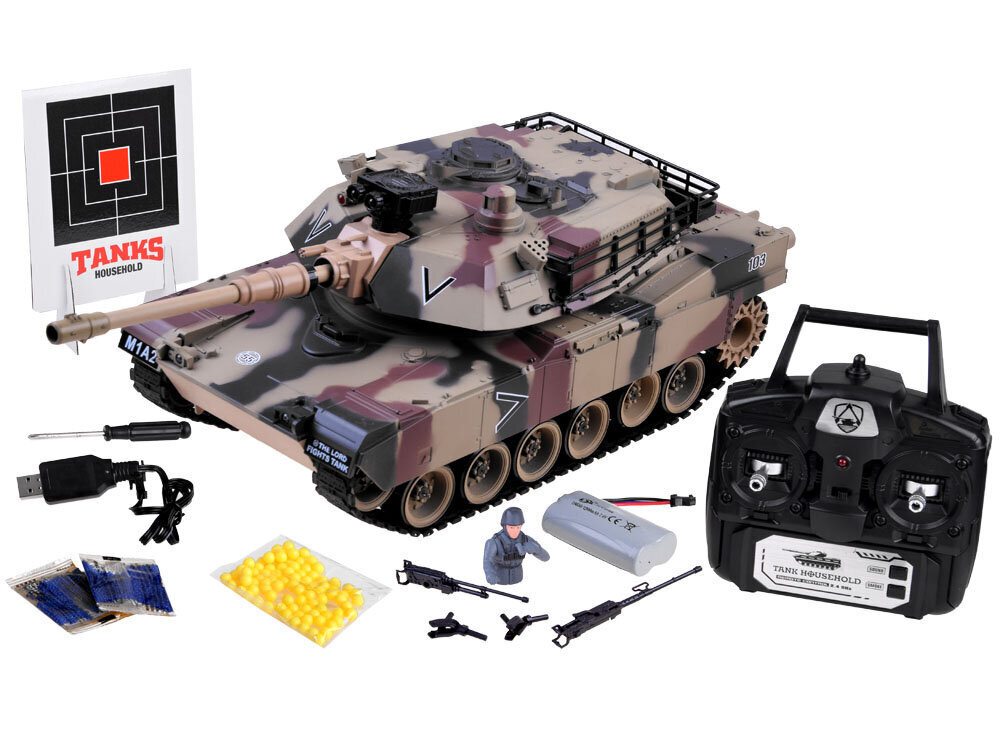 Tankki US M1A2 kaukosäätimellä hinta ja tiedot | Poikien lelut | hobbyhall.fi