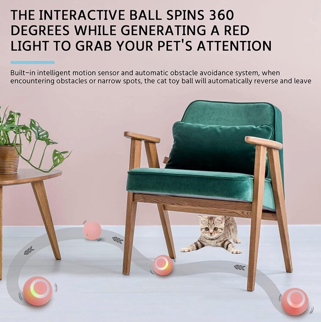 Interaktiivinen älypallo kissoille Smart Cat Ball hinta ja tiedot | Kissan lelut | hobbyhall.fi